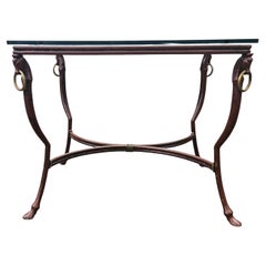 French Vintage Iron and Glas Coffee Table-Cocktail Table-Lounge Table-80s