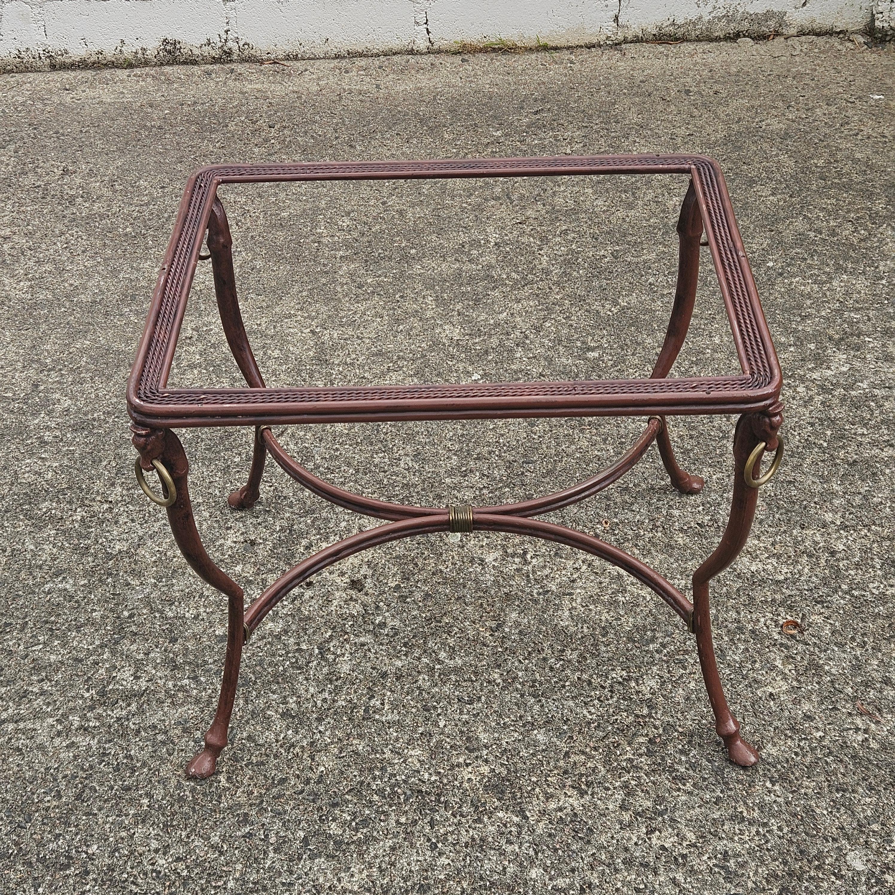 French Vintage Iron and Glas Coffee Table-Cocktail Table-Lounge Table-80s For Sale 2
