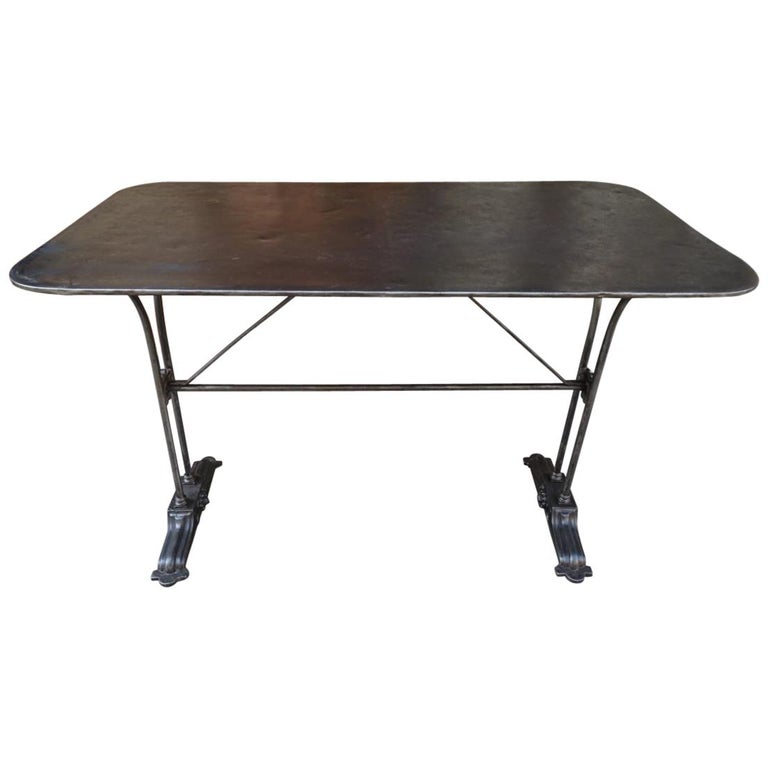 French Vintage Iron Bistro Table at 1stDibs