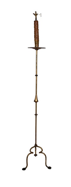 European Gilded Iron Floor Lamp