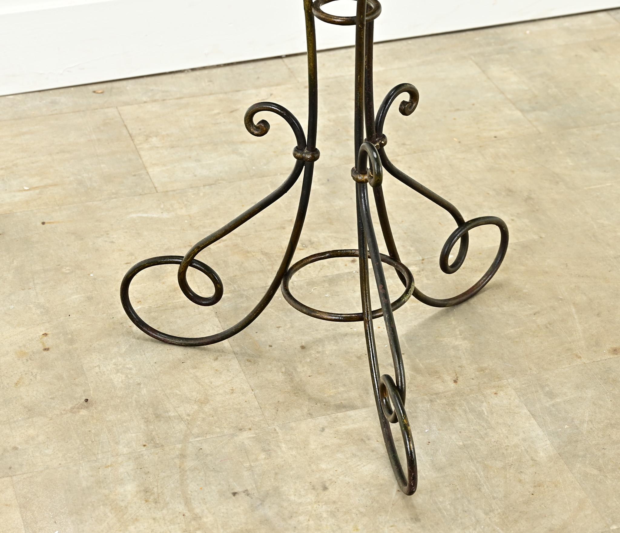 Modern French Vintage Iron Plant Stand For Sale