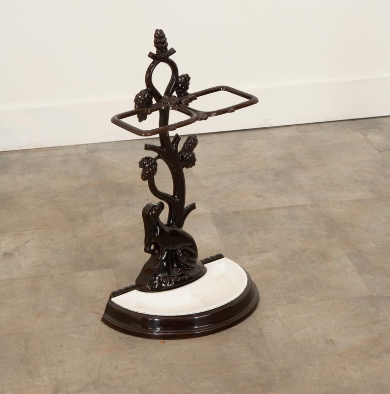 French Vintage Iron Umbrella Stand For Sale at 1stDibs