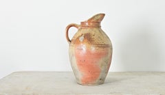 French Vintage Large Stoneware Pitcher