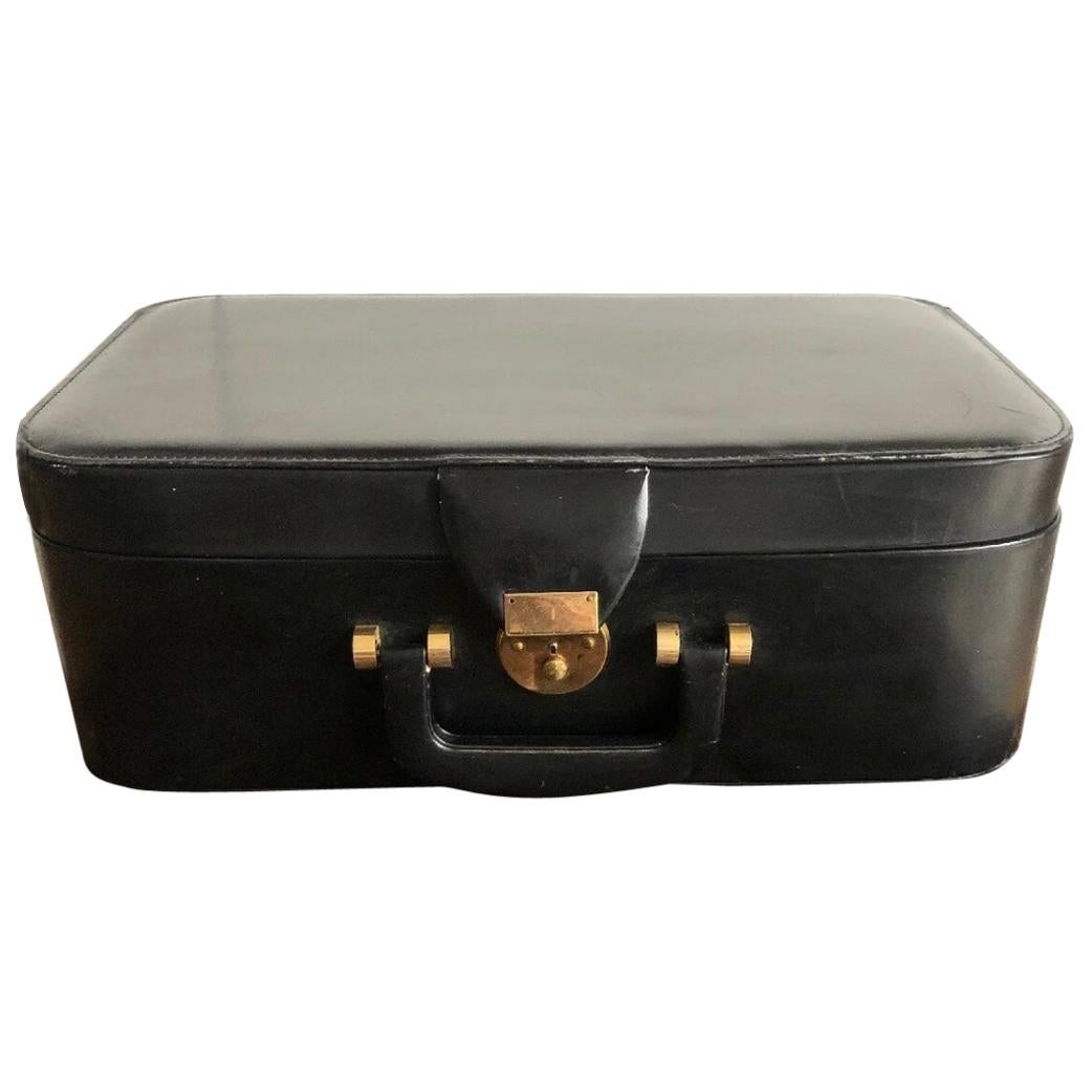 French Vintage Leather Beauty Case by Schilz, Paris, 1960s