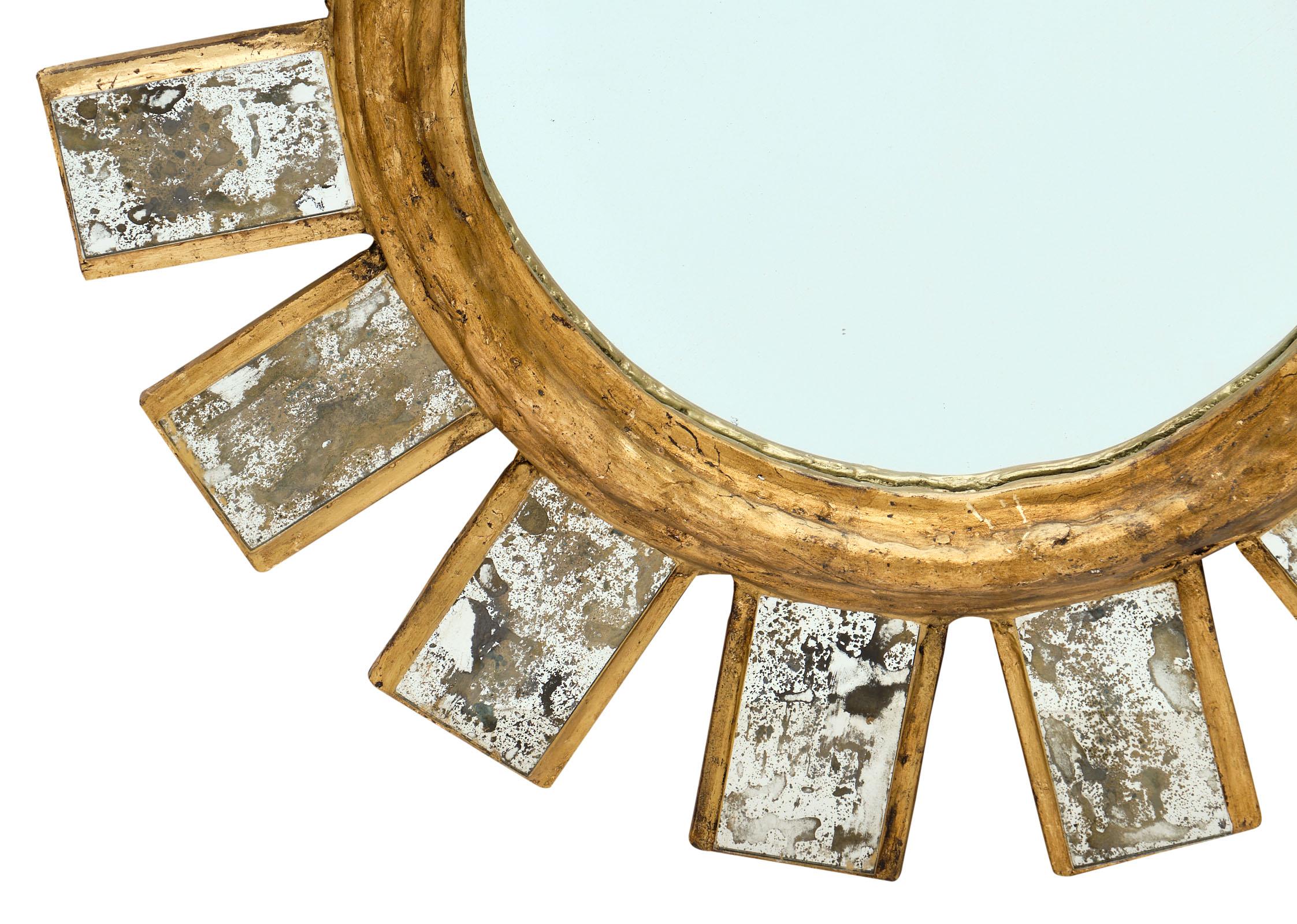 French Vintage Line Vautrin Style Mirror In Good Condition In Austin, TX