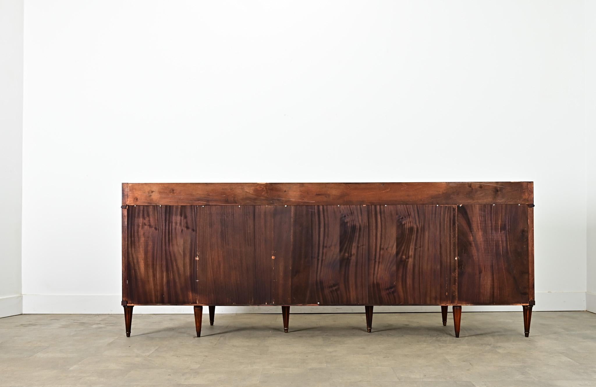 French Vintage Louis XVI Style Mahogany Enfilade For Sale 4