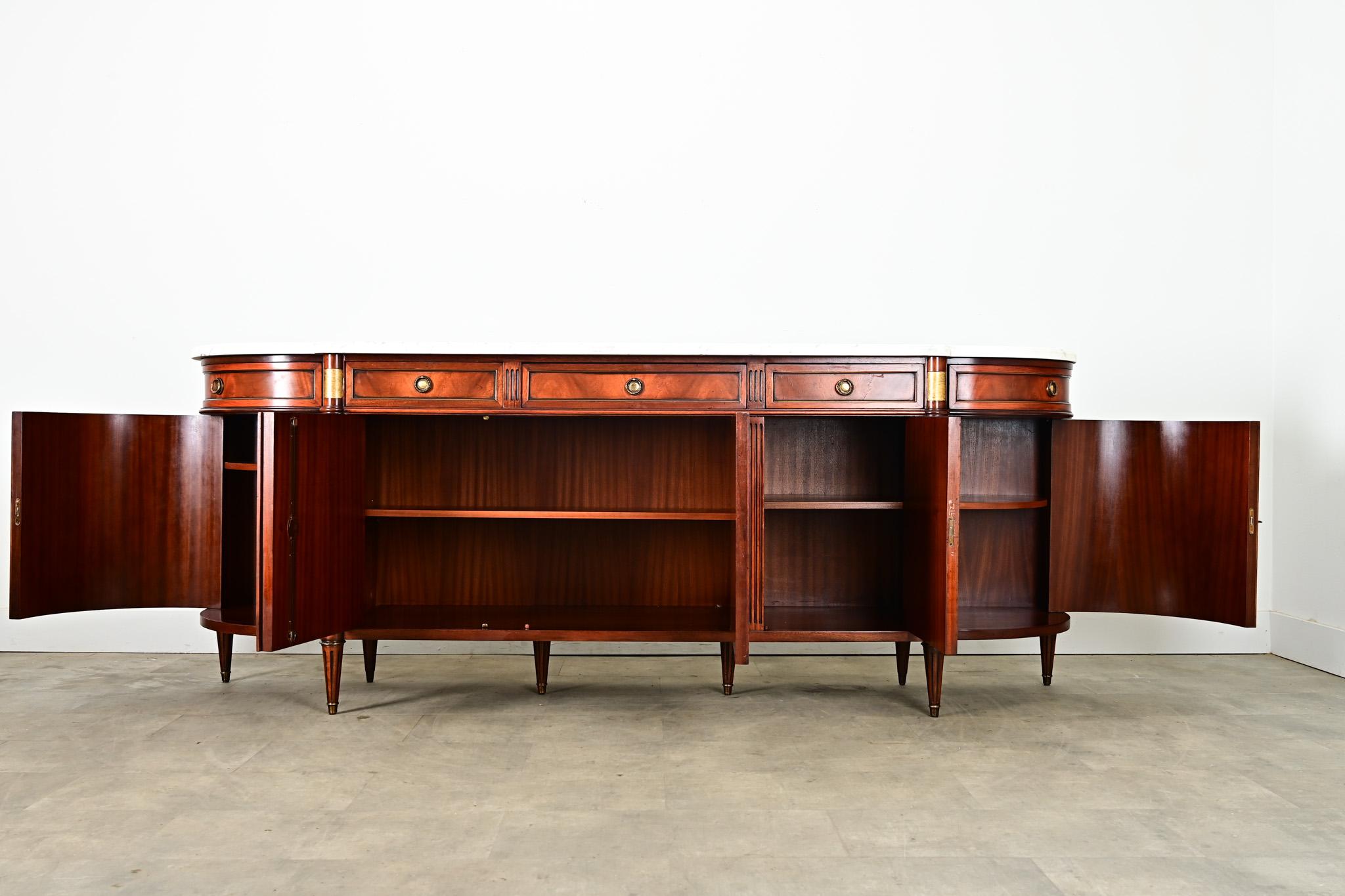 French Vintage Louis XVI Style Mahogany Enfilade For Sale 1