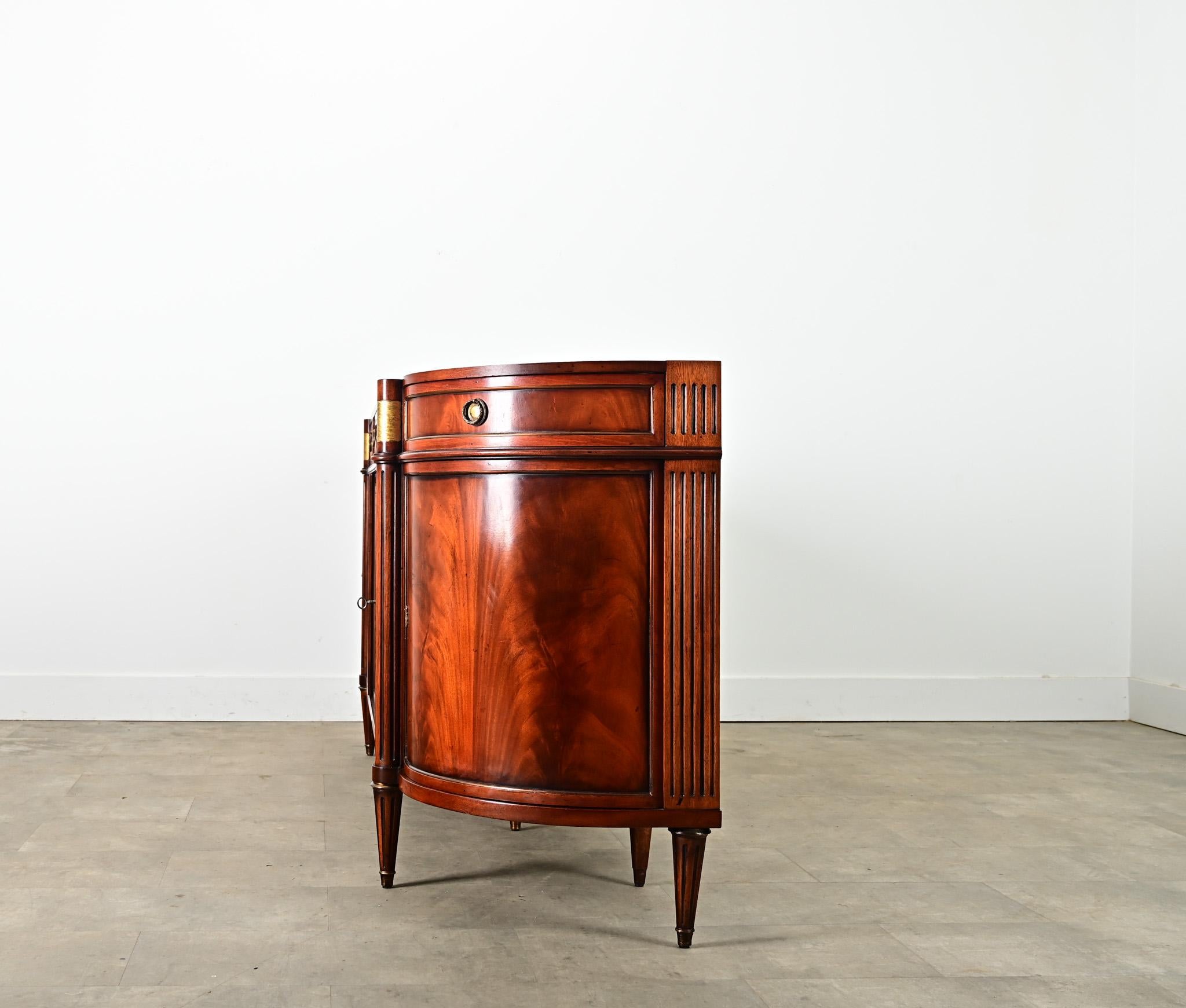 French Vintage Louis XVI Style Mahogany Enfilade For Sale 3