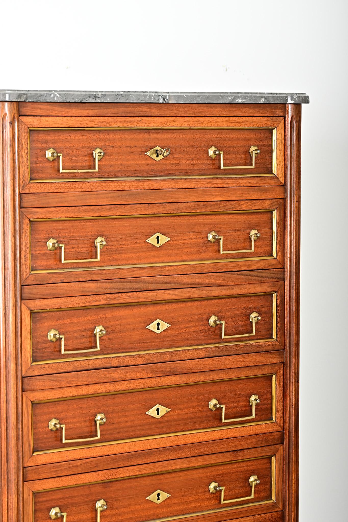 20th Century French Vintage Louis XVI Style Semainier For Sale
