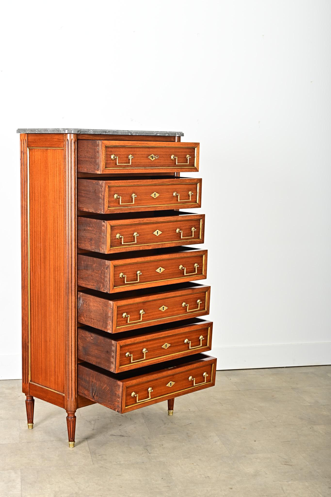 French Vintage Louis XVI Style Semainier For Sale 2