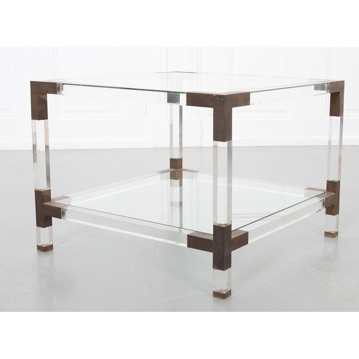 French Vintage Lucite Low Table 1