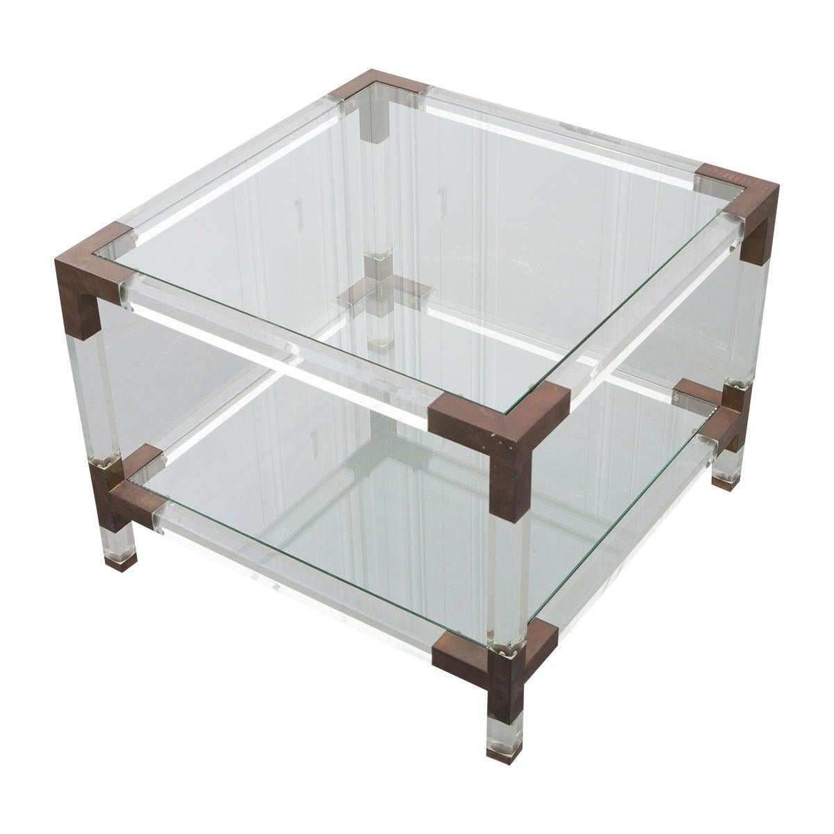 French Vintage Lucite Low Table