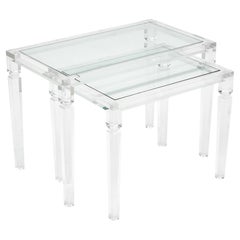 French Vintage Lucite Nesting Tables