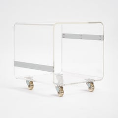 French Vintage Lucite Side Table