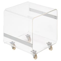 French Used Lucite Side Table