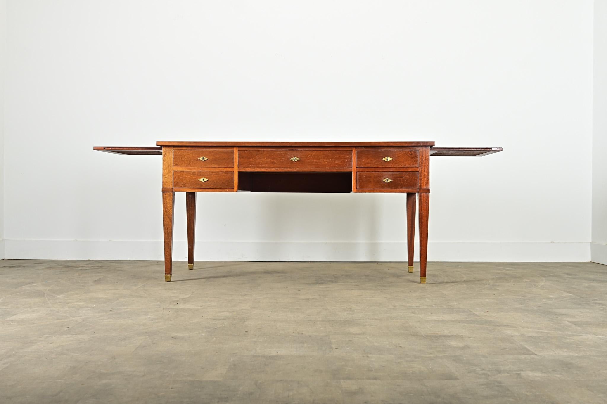French Vintage Mahogany Directoire Style Desk In Good Condition For Sale In Baton Rouge, LA