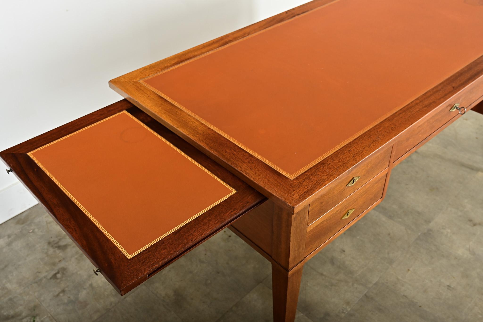 French Vintage Mahogany Directoire Style Desk For Sale 3