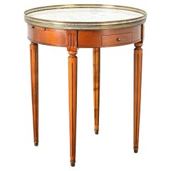 Mesa Bouillotte Gueridon Vintage Francesa de Caoba