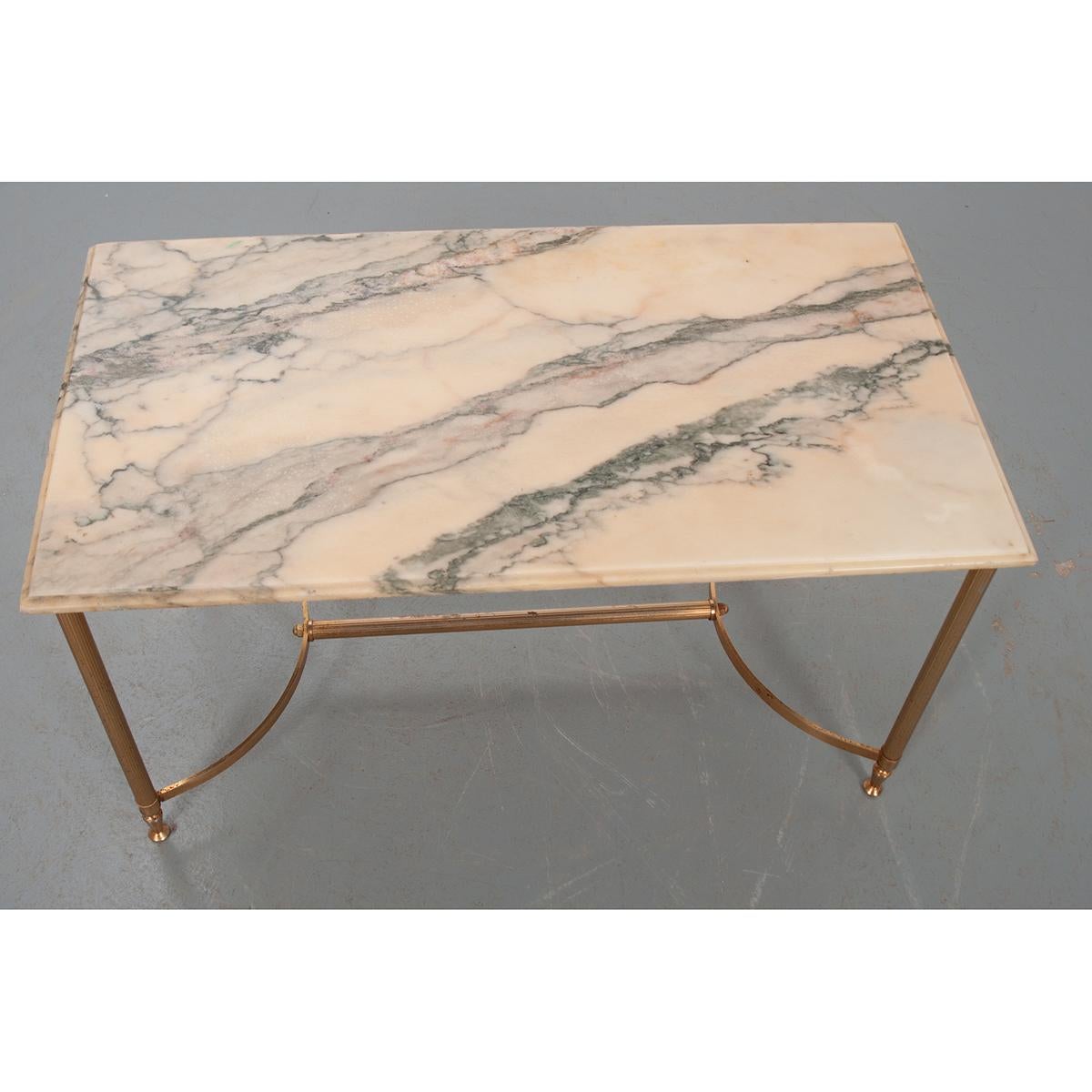 Other French Vintage Marble and Brass Cocktail Table