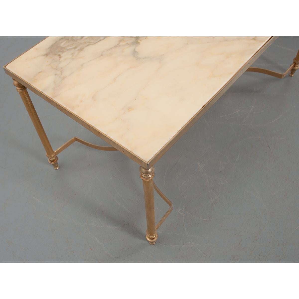Other French Vintage Marble and Brass Cocktail Table