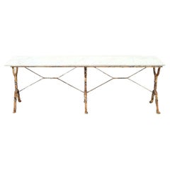 French Vintage Marble Bistro Table