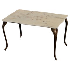French Vintage Marble Bronze Coffee Table-Cocktail Table-Style Louis XV-70s