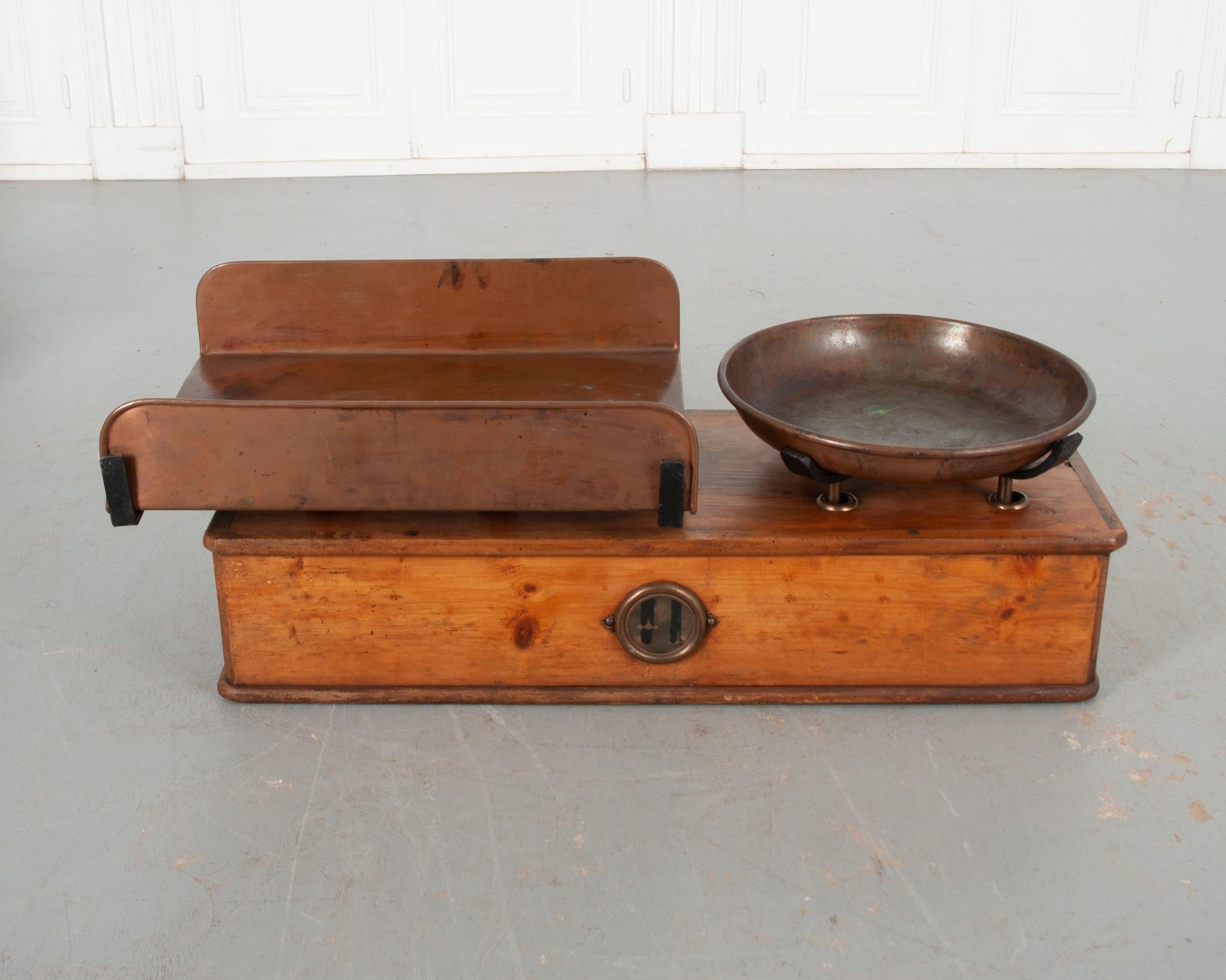 Hand-Crafted French Vintage Massive Culinary Scale For Sale