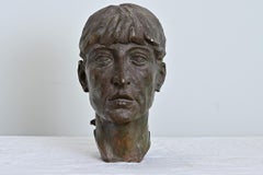 Busto de mujer de escayola maciza de época francesa