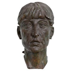 Busto de mujer de escayola maciza de época francesa