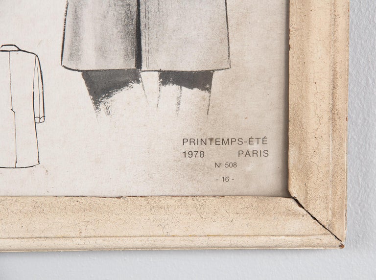 French Vintage Men's Illustration Fashion Prints, 1970s at 1stDibs