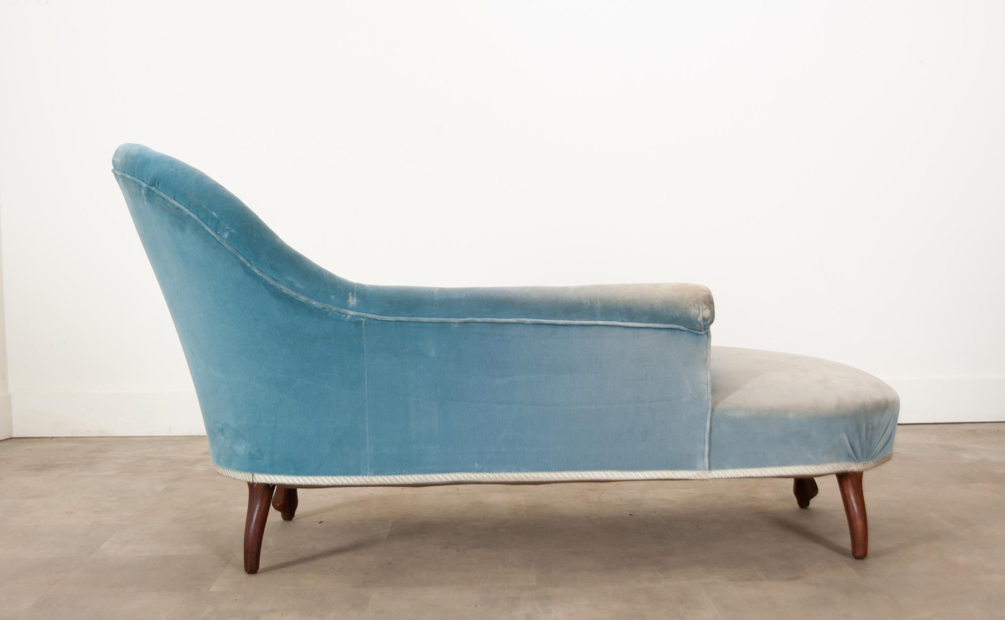20th Century French Vintage Meridienne or Chaise Longue