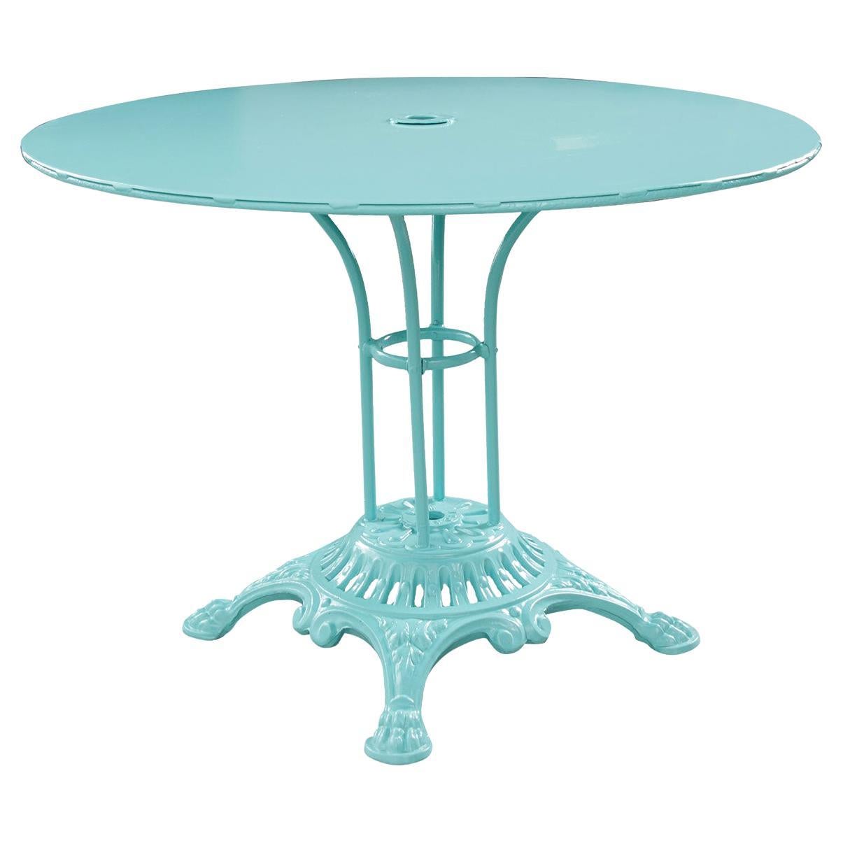 French Vintage Metal Garden Table For Sale