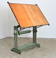 French Vintage Mid-Century Architect’s Drafting Desk