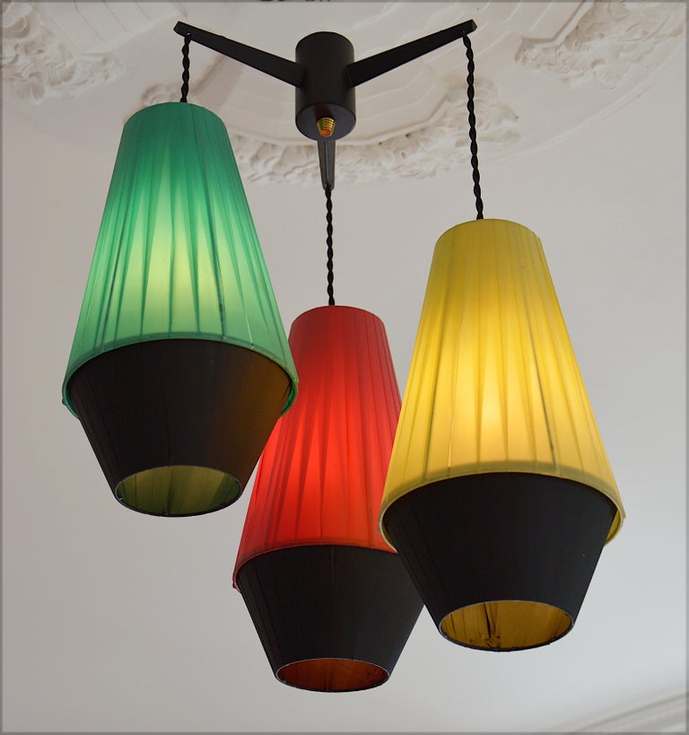 French Vintage Midcentury Ceiling Light 1950s