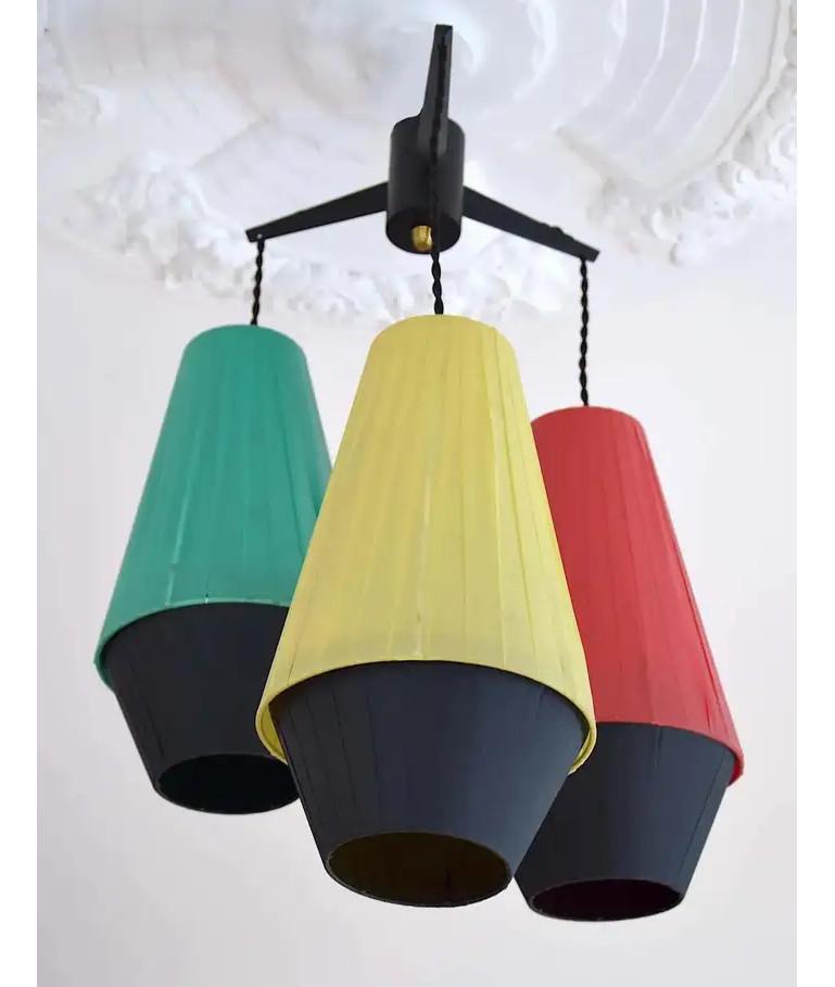 Mid-Century moderno Plafoniera francese d'epoca del Medioevo, anni '50 in vendita