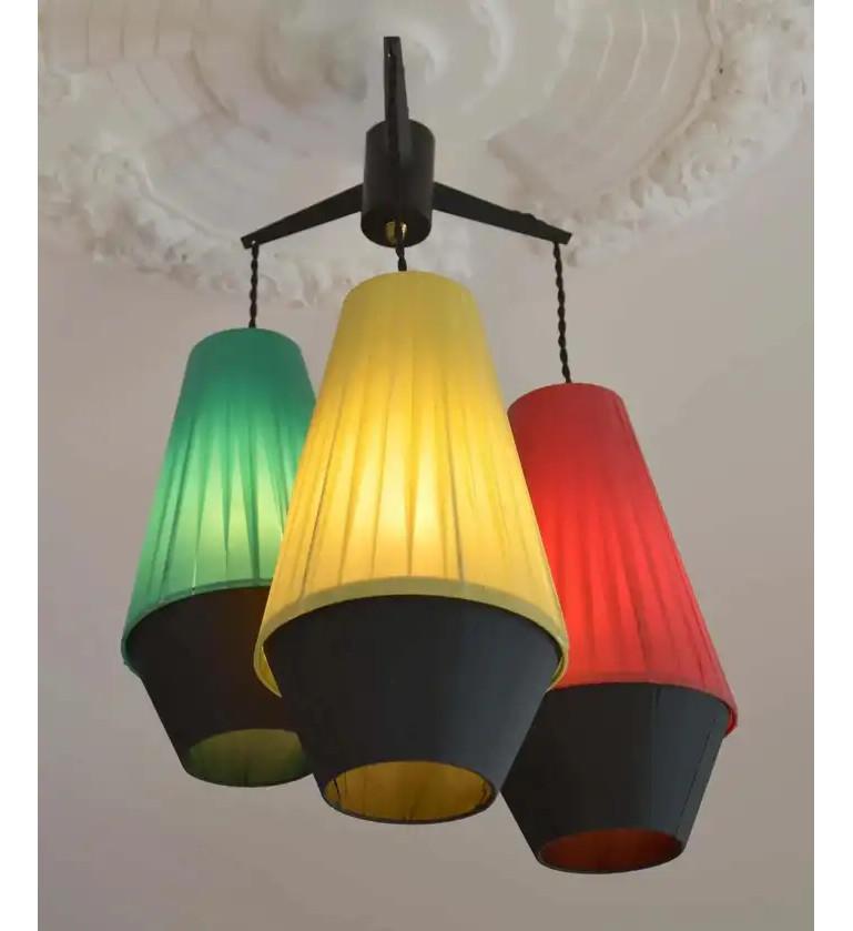 French Vintage Midcentury Ceiling-Light, 1950s In Good Condition For Sale In Saint-Amans-des-Cots, FR