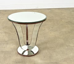 French Vintage Mirrored Gueridon