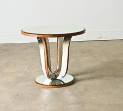 French Vintage Mirrored Gueridon