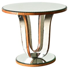 French Vintage Mirrored Gueridon