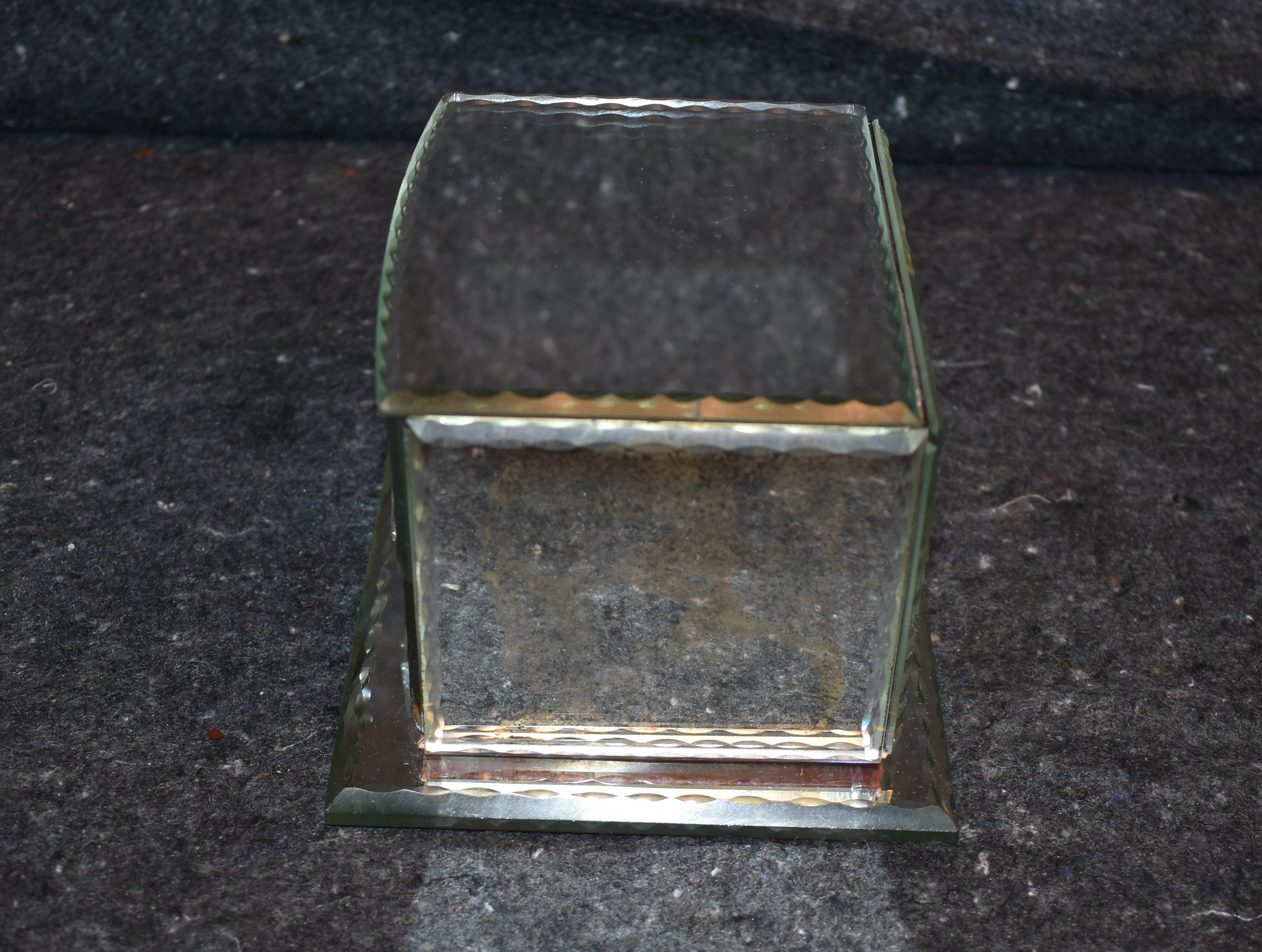 Mid-20th Century French Vintage Mirrored Jewelry Box For Sale