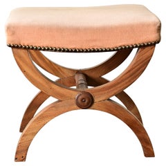 French Vintage Neoclassical Curule Stool