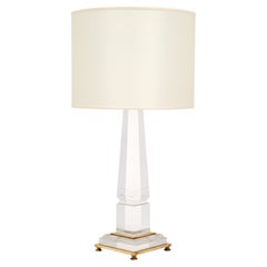 French Vintage “Obelisk” Lucite Lamp