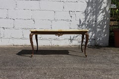 French Vintage Onyx Marble Brass Coffee Table-Cocktail Table-Style Louis XV-60s