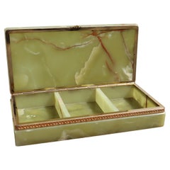 Französisch Vintage Onyx Marmor-Schmuck-Box- Bijoux Box 