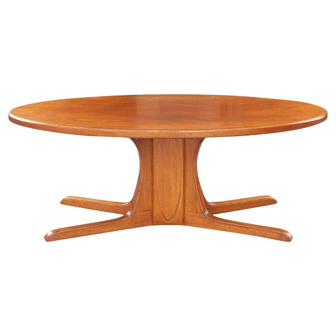French Vintage Oval Coffee Table For Sale