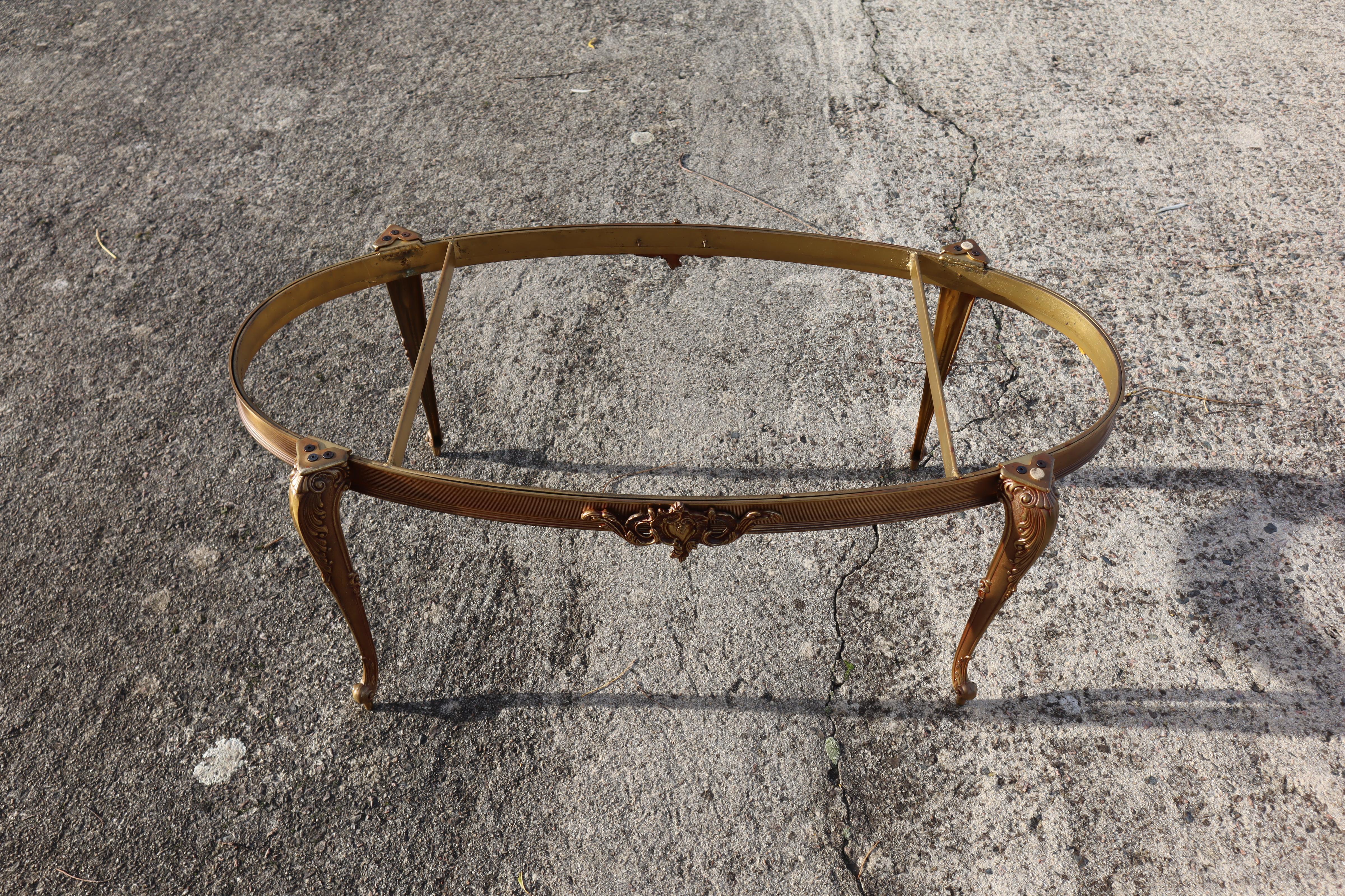 French Vintage Onyx Marble Brass Coffee Table-Lounge Table-Style Louis XV -70s 5