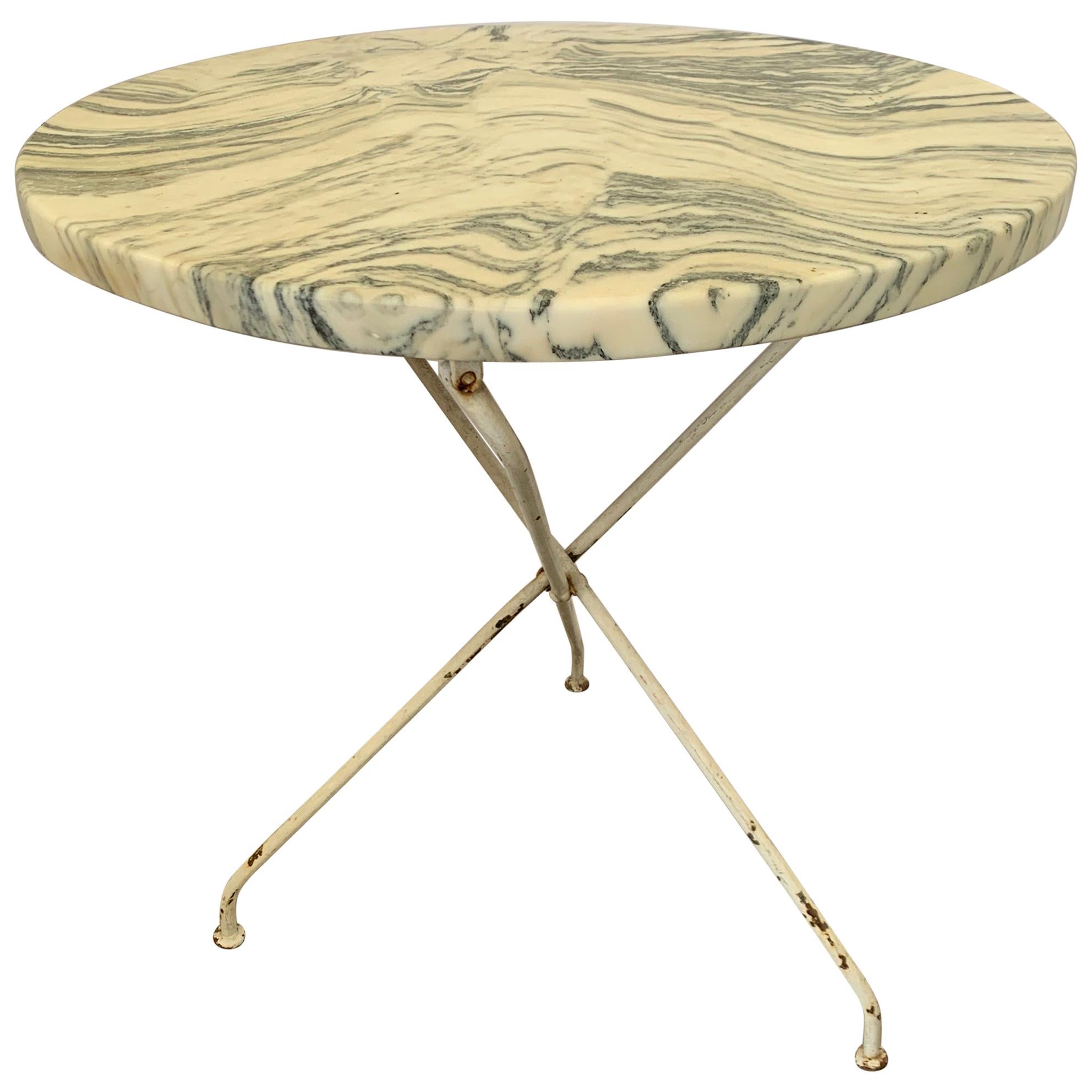 French Vintage Painted Bistro Table