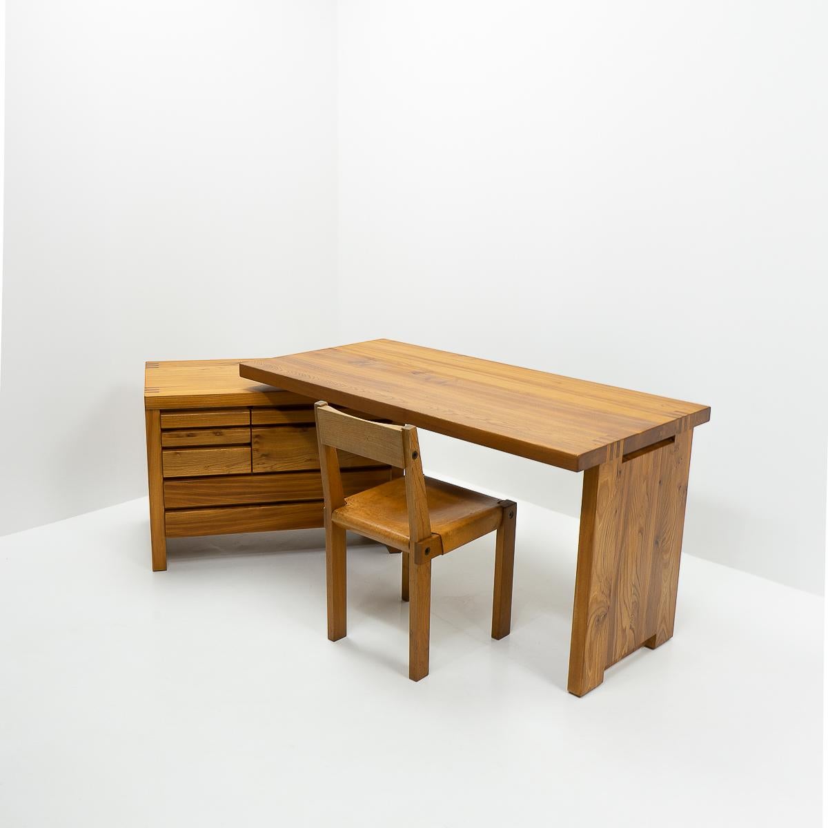 Late 20th Century French Vintage Pierre Chapo B19 Writing Desk, 1980s