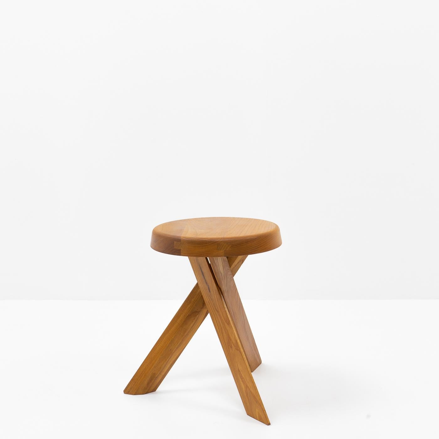 Late 20th Century Original French Vintage Pierre Chapo, S31 Stool in Elm, 1980s For Sale