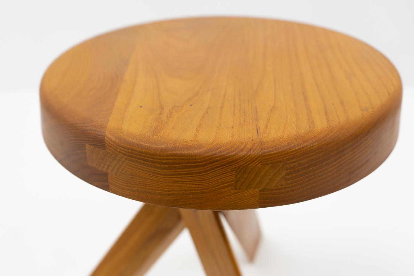 Original French Vintage Pierre Chapo, S31 Stool in Elm, 1980s For Sale 1
